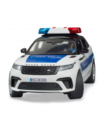 bruder bczerwonyher Range Rover Velar police vehicle with police officer, model vehicle (including light + sound module)