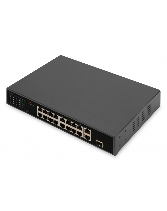 Digitus 16 Port 10/100 Mbps PoE Switch 16 x10/100Mbps PoE RJ45 Ports 1x GE RJ45 1x SFP (DN95355) główny