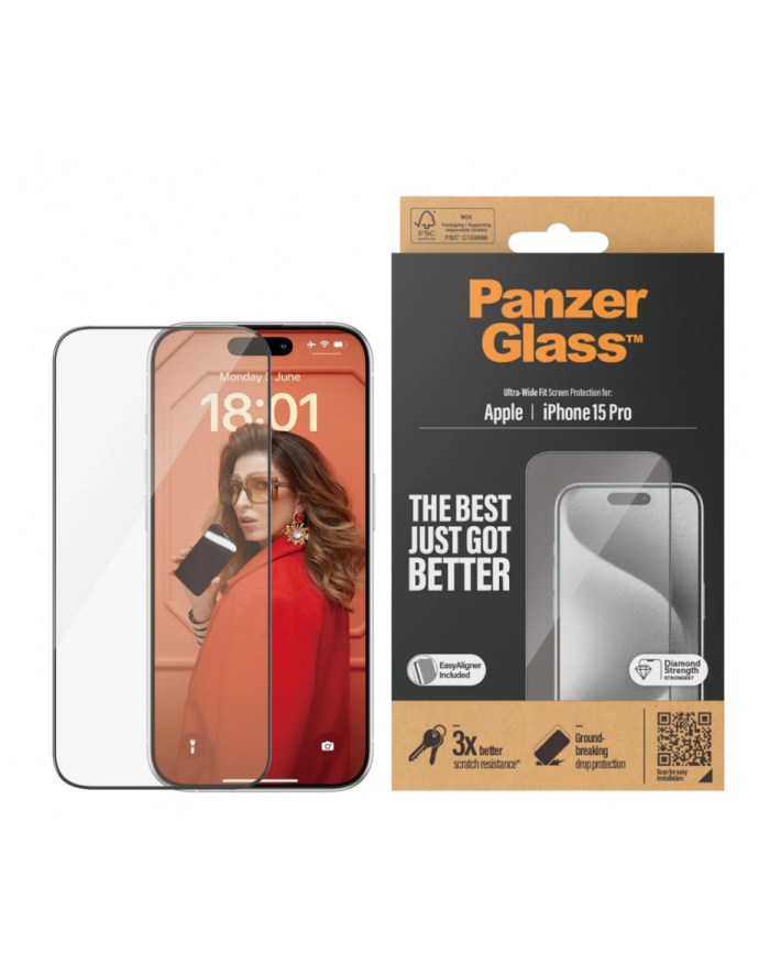 Panzerglass Ultra-Wide Fit Do Iphone 15 Pro główny
