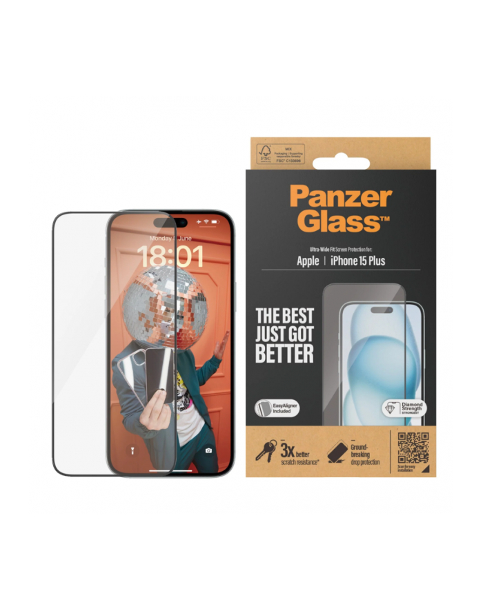 Panzerglass Ultra-Wide Fit Do Iphone 15 Plus główny