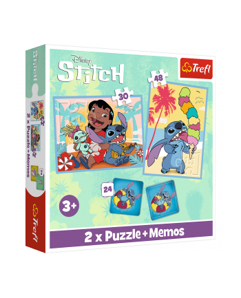 trefl PUZZLE 2w1+memos Wesoły dzień Lilo'Stitch 93585