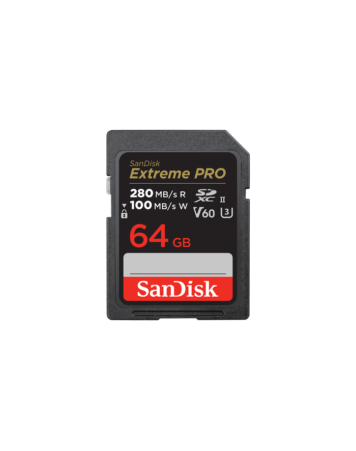 SANDISK SDSDXEP-064G-GN4IN KARTA SANDISK EXTREME PRO SDXC 64GB - 280/100 MB/s V60 UHS-II główny
