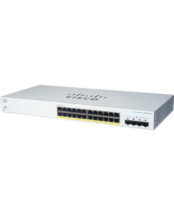 Cisco switch CBS220-24FP-4G, 24xGbE RJ45, 4xSFP, PoE+, 382W (CBS22024FP4GEURF)