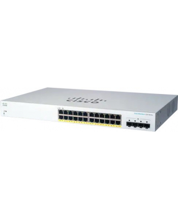 Cisco switch CBS220-24P-4G, 24xGbE RJ45, 4xSFP, PoE+, 195W (CBS22024P4GEURF)