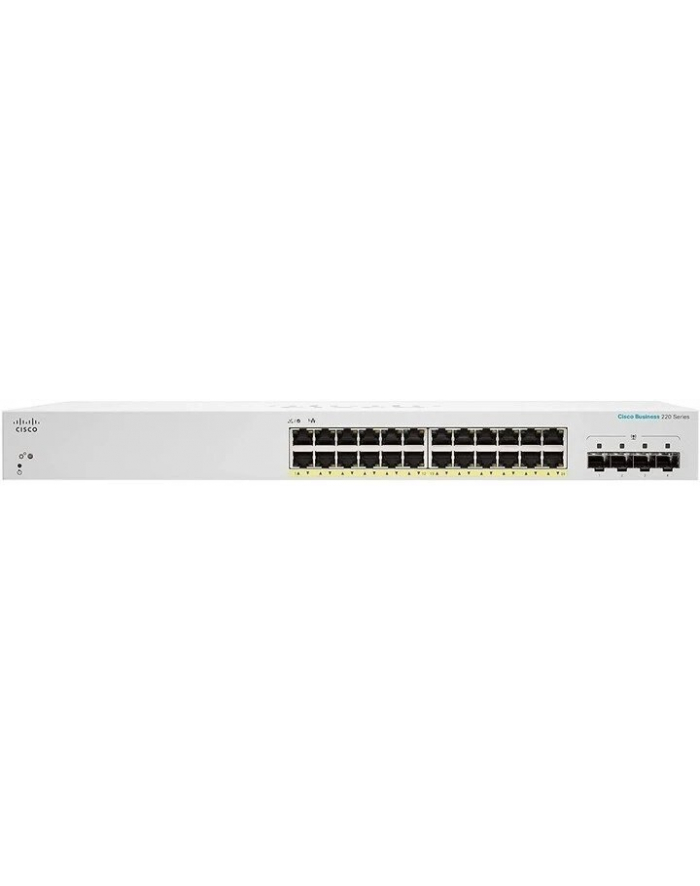 Cisco switch CBS220-24P-4G, 24xGbE RJ45, 4xSFP, PoE+, 195W (CBS22024P4GEURF) główny