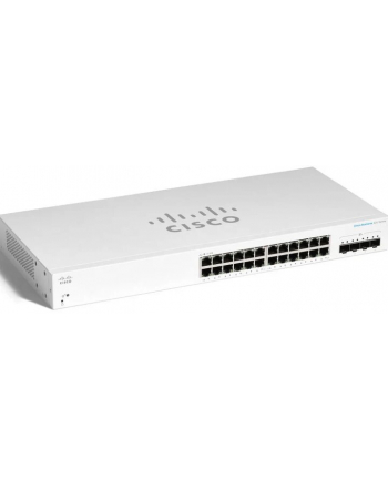 Cisco switch CBS220-24T-4G, 24xGbE RJ45, 4xSFP, fanless (CBS22024T4GEURF)