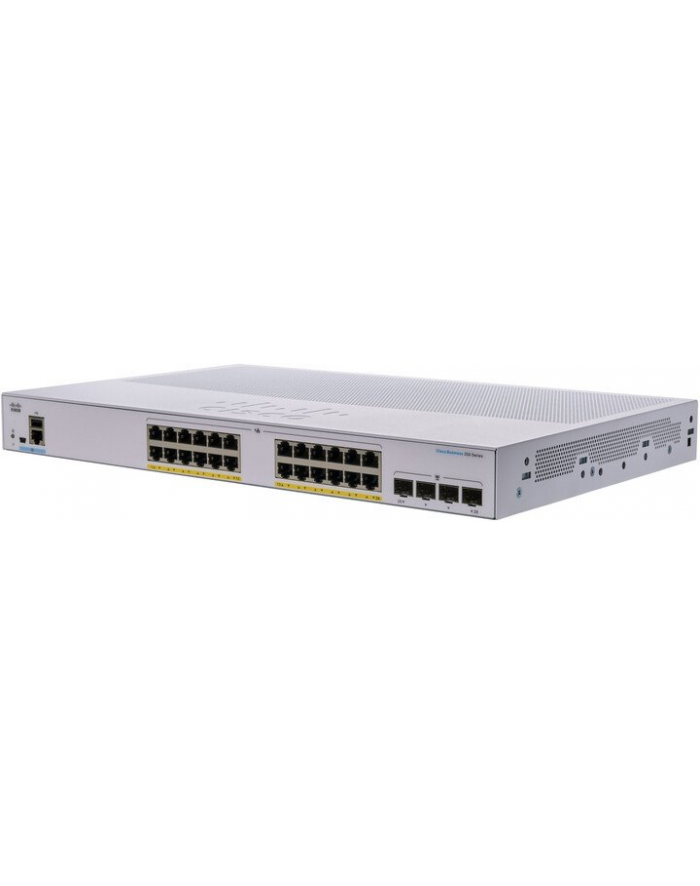 Cisco switch CBS350-24P-4G, 24xGbE RJ45, 4xSFP, fanless, PoE+, 195W (CBS35024P4GEURF) główny