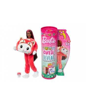 Barbie Lalka Cutie Reveal Kotek-Panda czerwona HRK23 MATTEL