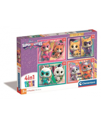 Clementoni Puzzle 4w1 Super Kitties 21531