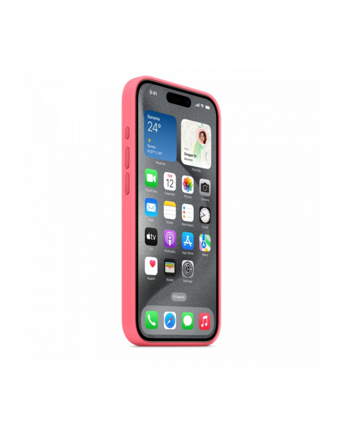 apple Etui silikonowe z MagSafe do iPhonea 15 Pro - różowe główny