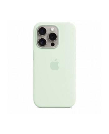 apple Etui silikonowe z MagSafe do iPhonea 15 Pro - pastelowa mięta