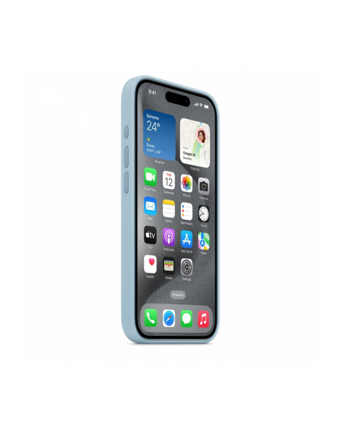 apple Etui silikonowe z MagSafe do iPhonea 15 Pro - jasnoniebieskie główny