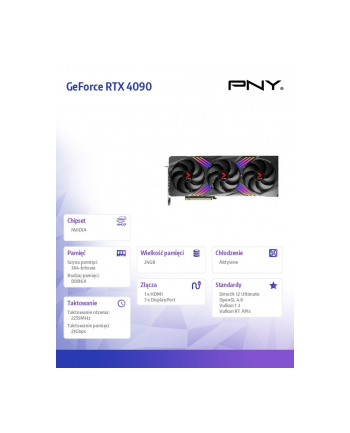 pny Karta graficzna GeForce RTX 4090 24GB OC XL R8 GAMING VERTO REFURBISHED