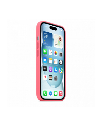 apple Etui silikonowe z MagSafe do iPhonea 15 - różowe