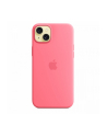 apple Etui silikonowe z MagSafe do iPhonea 15 Plus - różowe - nr 3