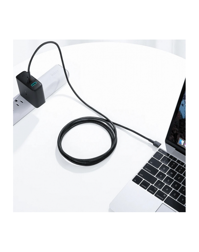 aukey CB-CD45 nylonowy kabel Quick Charge USB C - USB C | 0,9m | 3A | 60W PD | 20V główny