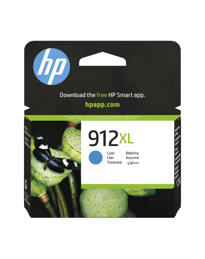 Atramentowy wklad atramentowy HP 912XL cyan  9,9 ml - blekitny - atramentowy - wysoka wydajnosc - 825 stron główny