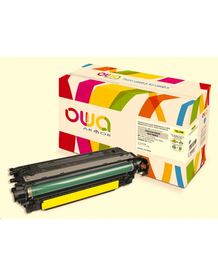 Owa Armor  Armor - yellow -  cartridge (Alternative for: HP 504A) - for HP Color LaserJet CM3530 MFP, CM3530fs MFP, CP3525, CP3525dn, CP3525 główny