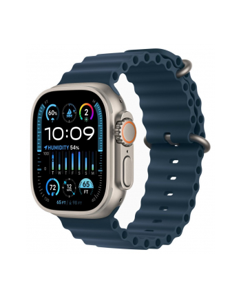 Apple Watch Ultra 2 GPS + Cellular Koperta 49mm Z Tytanu W Kolorze Naturalnym Z Paskiem Ocean W Kolorze Niebieskim (MREG3CS/A)