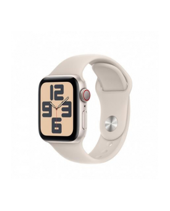 Apple Watch SE GPS+Cellular Koperta 40mm Z Aluminium W Kolorze Księżycowej Poświaty Z Opaską Sportową W Kolorze Księżycowej Poświaty (MRFX3QCA)