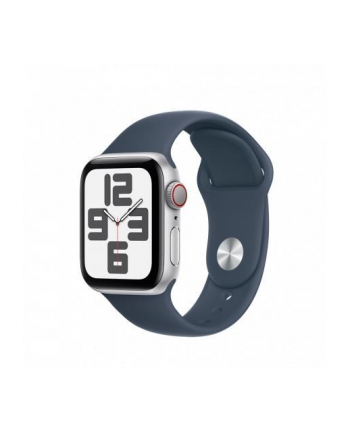 Apple Watch SE 2023 GPS+Cellular Koperta 40mm Z Aluminium W Kolorze Srebrnym Z Paskiem Sportowym W Kolorze Sztormowego Błękitu (MRGM3QCA)