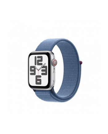 Apple Watch SE GPS+Cellular Koperta 40mm Z Aluminium W Kolorze Srebrnym Z Opaską Sportową W Kolorze Zimowego Błękitu (MRGQ3QCA)
