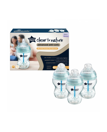 tm toys TOMMEE TIPPEE Zestaw 3 butelek 260 ml AAC TTP 422746