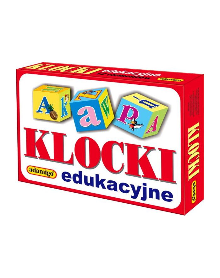 Klocki 12-elementów edukacyjne. Alfabet ADAMIGO główny
