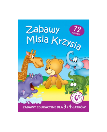 kukuryku Książeczka Zabawy Misia Krzysia -  zabawy edukacyjne dla 3-4 latków