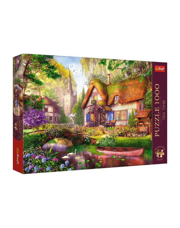 Puzzle 1000el Premium Plus Tea time Urocza chatka w lesie 10804 Trefl główny