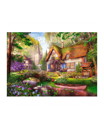 Puzzle 1000el Premium Plus Tea time Urocza chatka w lesie 10804 Trefl nr 1