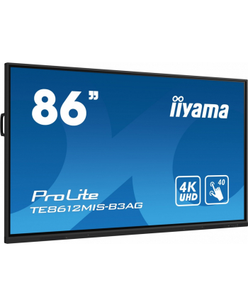 iiyama Monitor 85.6 cala ProLite TE8612MIS-B3AG,INFRARED,40pkt,VA,4K