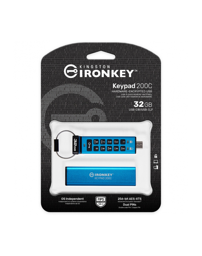 kingston Pendrive 32GB IronKey Keypad 200 FIPS140-3 Lvl3 AES-256 główny