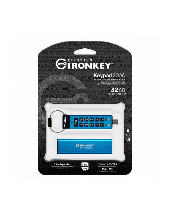 kingston Pendrive 32GB IronKey Keypad 200 FIPS140-3 Lvl3 AES-256 główny