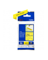 Bczerwonyher label tape TZe-S651 (yellow, 24 mm wide, Kolor: CZARNY on yellow) - nr 2