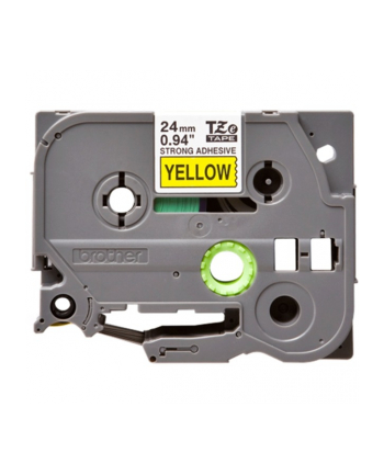 Bczerwonyher label tape TZe-S651 (yellow, 24 mm wide, Kolor: CZARNY on yellow) nr 2