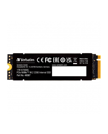 Verbatim Vi7000G 1 TB, SSD (Kolor: CZARNY, PCIe 4.0 x4, NVMe, M.2 2280, heatsink)