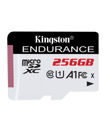 Kingston High Endurance 256GB microSDXC Memory Card (White/Black, UHS-I U1, Class 10, A1)