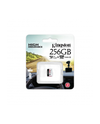 Kingston High Endurance 256GB microSDXC Memory Card (White/Black, UHS-I U1, Class 10, A1) nr 1