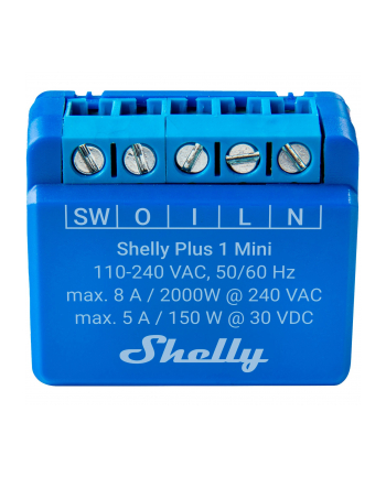 Shelly 1 Mini Gen3, relay (blue)