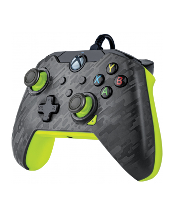 PDP Wired Controller - Electric Carbon, Gamepad (anthracite/neon green, for Xbox Series X|S, Xbox One, PC)