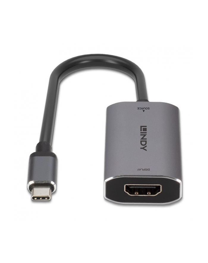 Lindy USB converter 8K60, USB-C male > HDMI female (silver/grey, 11cm) główny