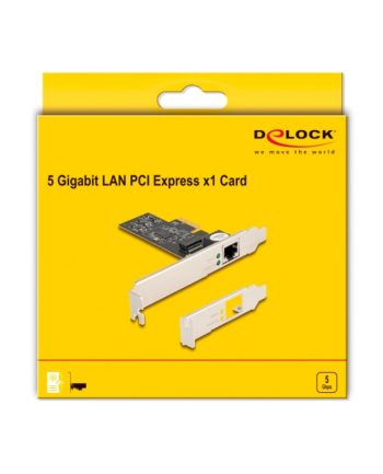 DeLOCK PCI Express x1 Card for 1 x RJ45 5 Gigabit LAN RTL8126
