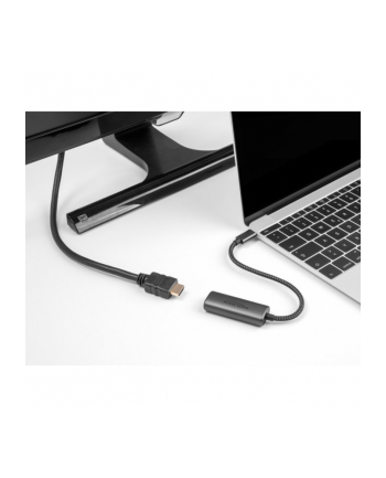 DeLOCK USB adapter, USB-C male > HDMI female (DP Alt Mode) (grey, 20cm, 8K + HDR)