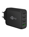 goobay USB-C PD multiport quick charger 100 watts (Kolor: CZARNY, 1x USB-A QC, 3x USB-C PD, GaN technology) - nr 1