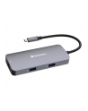 Verbatim USB-C Pro multiport hub CMH-05, 5 port, docking station (grey, HDMI, RJ-45, 2x USB-A, USB-C PD) - nr 8