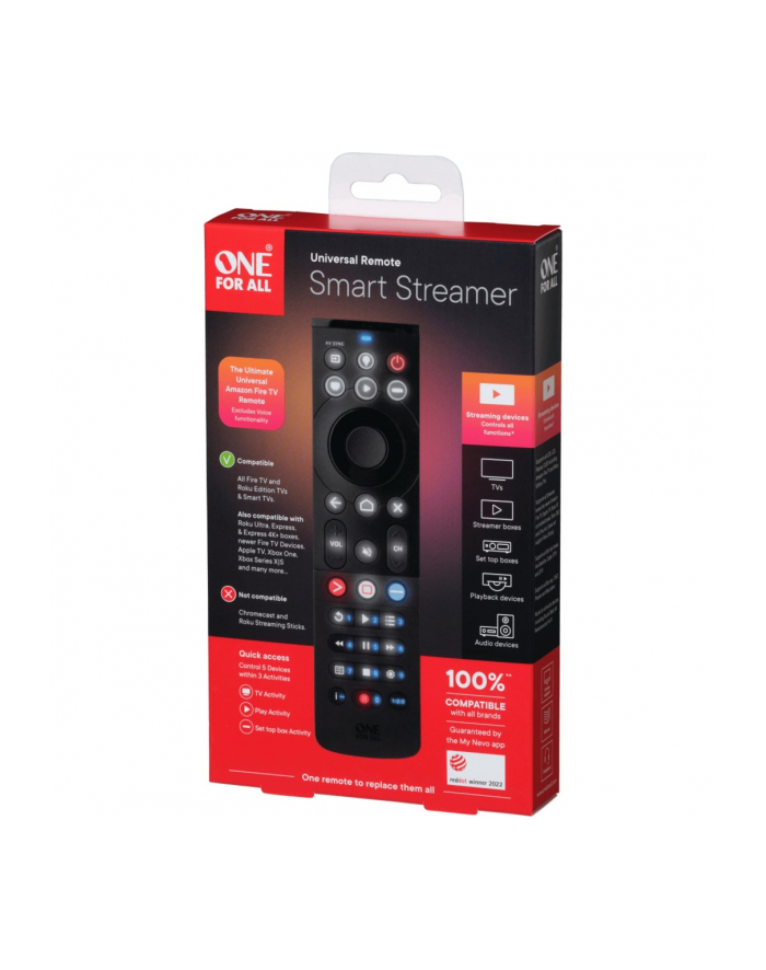 One for all Smart Streamer Remote URC 7945, remote control (Kolor: CZARNY) główny