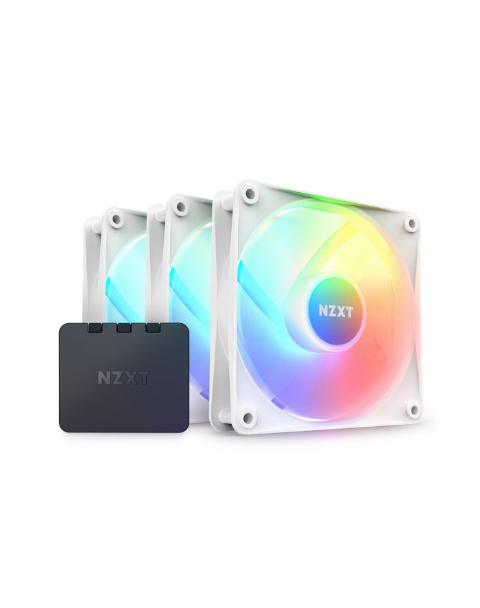 NZXT F120 RGB Core Triple Pack 120x120x26, case fan (Kolor: BIAŁY, pack of 3, incl. RGB controller) główny