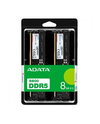 ADATA DDR5 - 16GB - 5600 - CL - 46 (2x 8 GB) dual kit, RAM (Kolor: CZARNY, AD5U56008G-DT, Premier Tray)