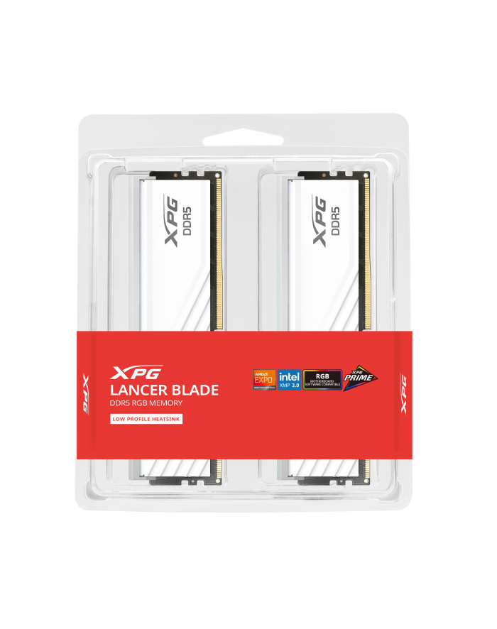 ADATA DDR5 - 32GB - 6000 - CL - 30 (2x 16 GB) dual kit, RAM (Kolor: BIAŁY, AX5U6000C3016G-DTLABRWH, XPG Lancer Blade RGB, INTEL XMP, AMD EXPO) główny